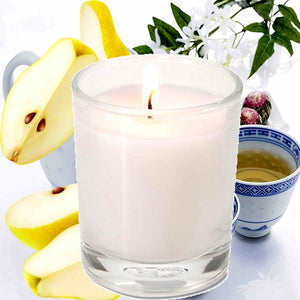 White Tea & French Pears Eco Soy Votive Candles – Vegan, Cruelty-Free, Hand Poured and Made in Australia -  15+ Hour Fragrance Burn – Use in Votive Holders Only – Choose Colour & Pack Size