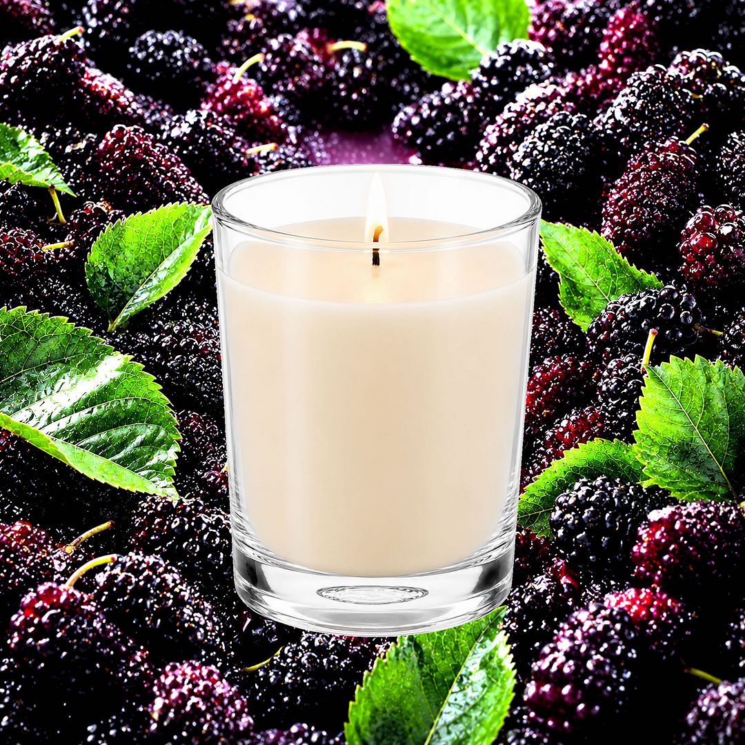 Juicy Mulberries Scented Votive Candles eco soy plant based – vegan, cruelty-free featuring juicy plump mulberry fruit notes, handmade in Australia.