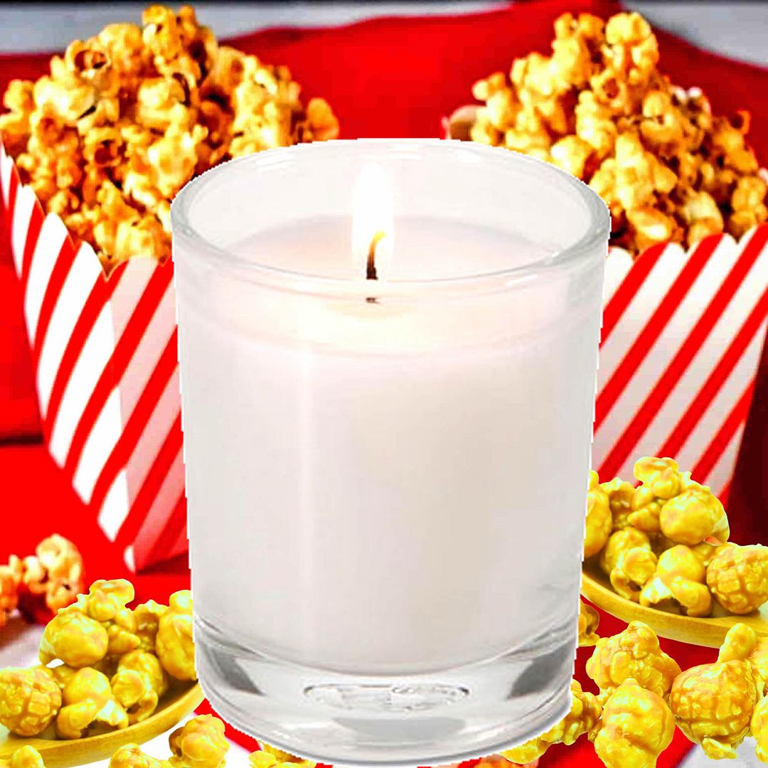 Caramel Popcorn Scented Eco Soy Votive Candles Hand Poured