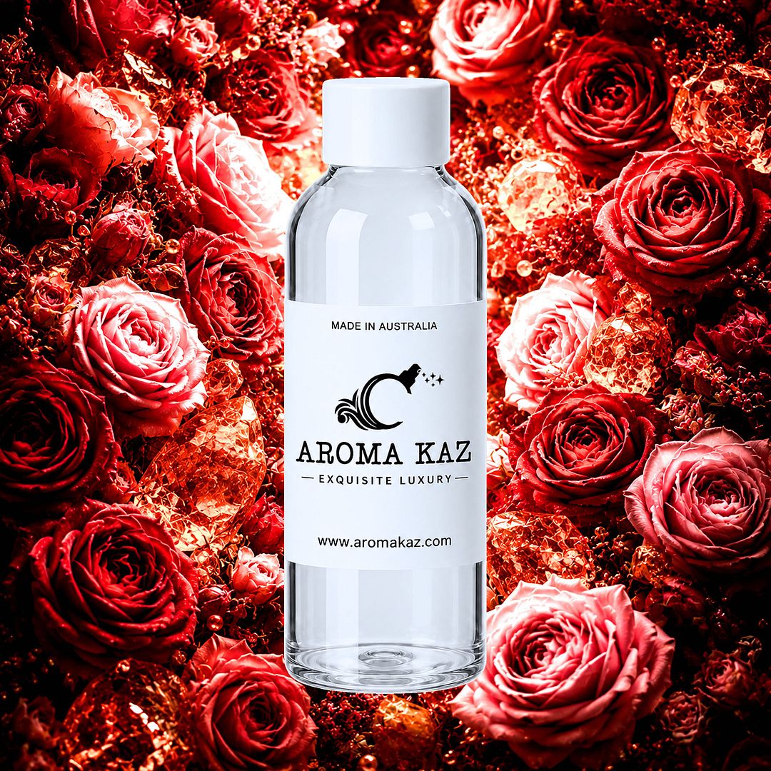 Rose Musk fragrance oil for candle making, soap making and perfume blending – vegan, cruelty-free featuring romantic rose and smooth sensual musk, handmade in Australia.