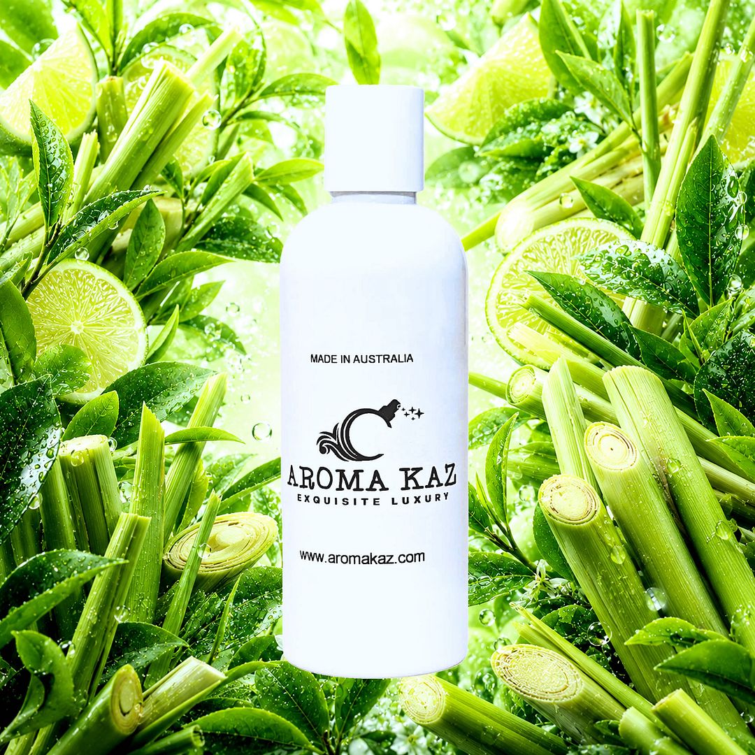 Green Tea & Lemongrass Body Wash Shower Gel – vegan, cruelty-free featuring zesty citrus lemongrass and herbal green tea, handmade in Australia.
