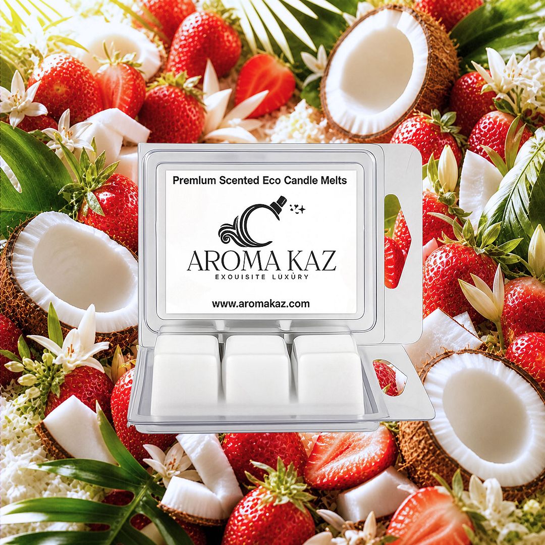Coconut Strawberry eco soy wax melts – vegan, cruelty-free featuring coconut with sweet strawberries, handmade in Australia.