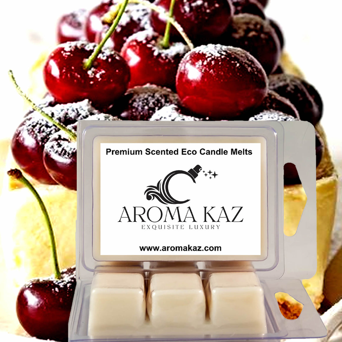 Black Cherry Cheesecake eco soy wax melts – vegan, cruelty-free featuring rich cherry dessert fragrance, handmade in Australia.