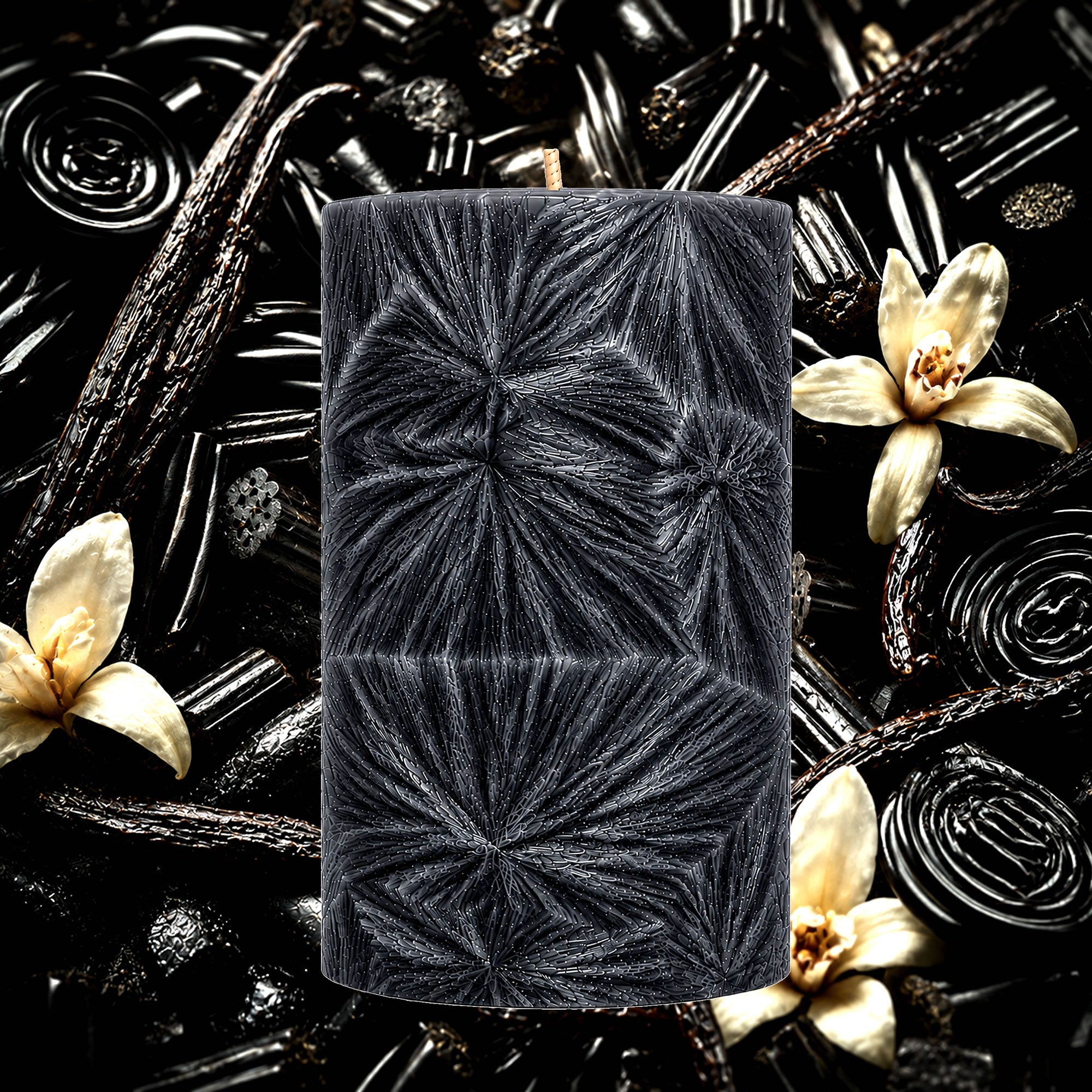 Black Licorice & Vanilla Pillar Candle
