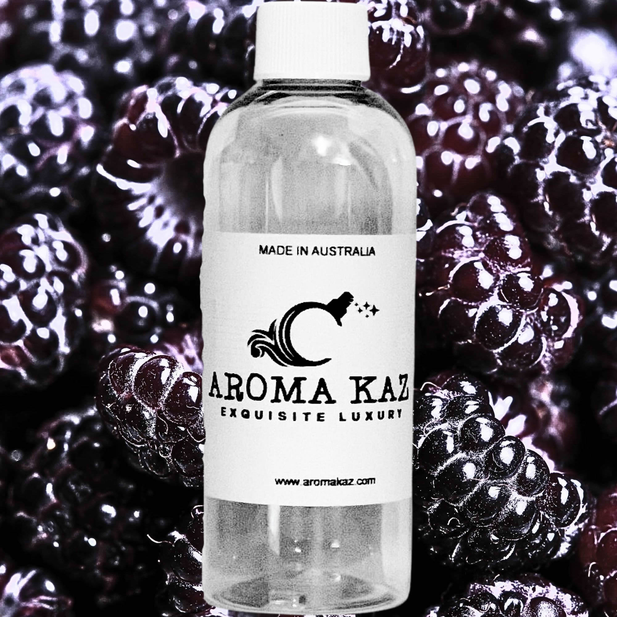 Black Raspberries fragrance oil for candle making, soap making and perfume blending – vegan, cruelty-free featuring fruity berry aroma with juicy raspberry notes, handmade in Australia.