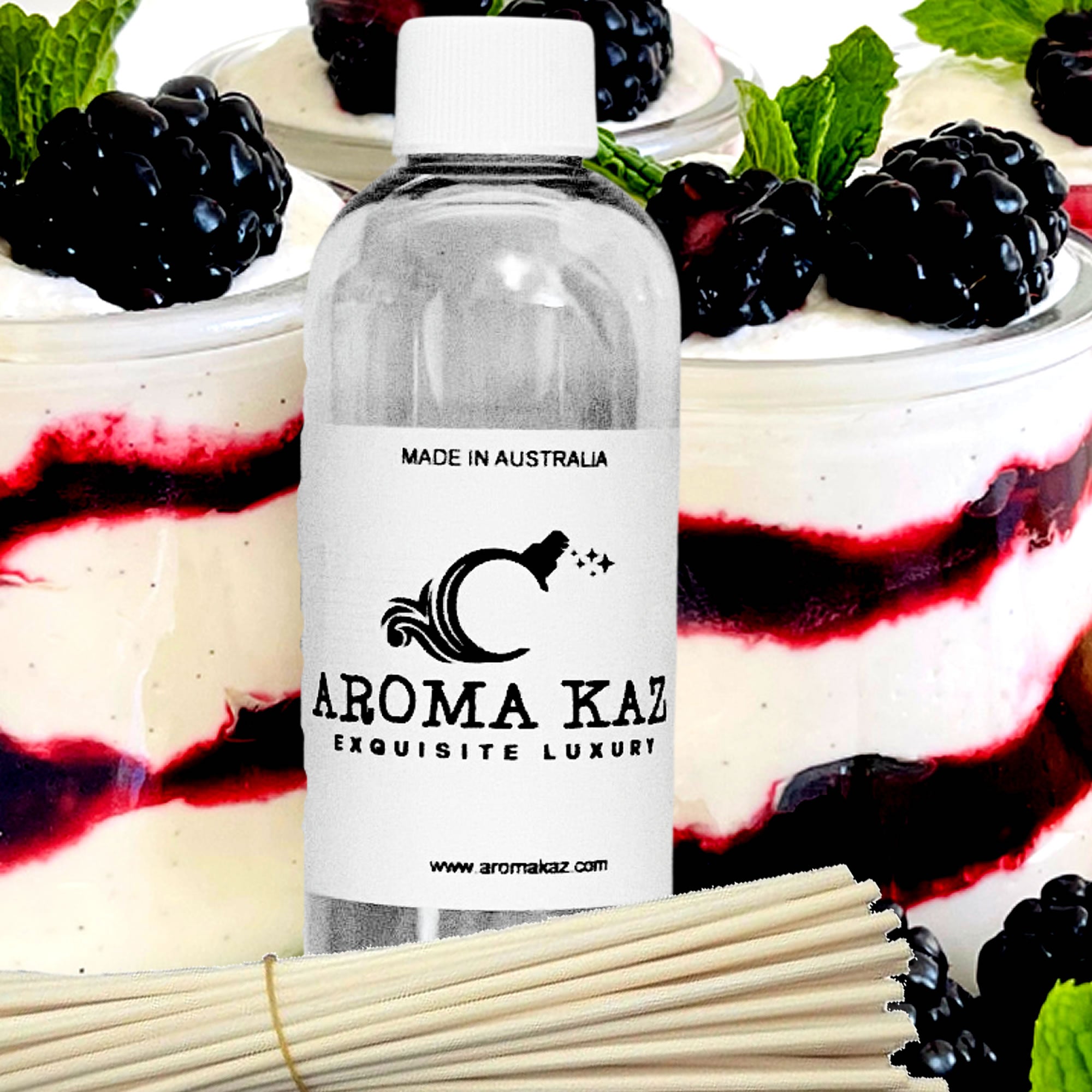 Black Raspberry Vanilla Diffuser Fragrance Oil with Reeds – Vegan Cruelty-Free Home Aroma