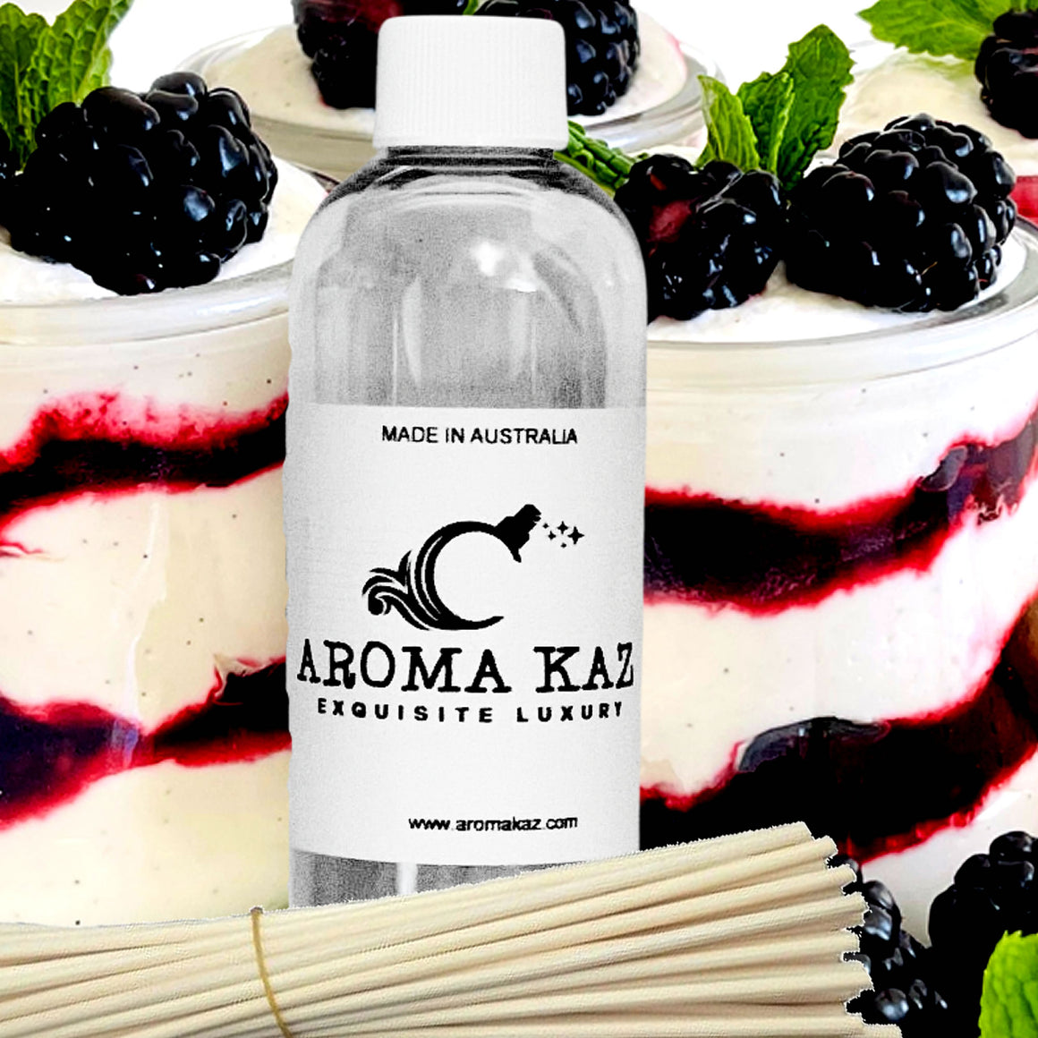 Black Raspberry Vanilla Diffuser Fragrance Oil with Reeds – Vegan Cruelty-Free Home Aroma