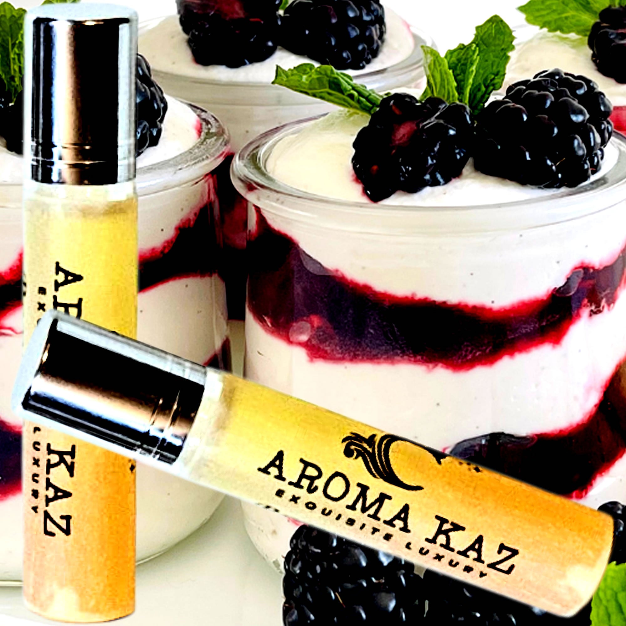 Black Raspberry Vanilla Fragrance Roll On – vegan, cruelty-free perfume roll on featuring sweet raspberry and creamy vanilla blend, handmade in Australia.