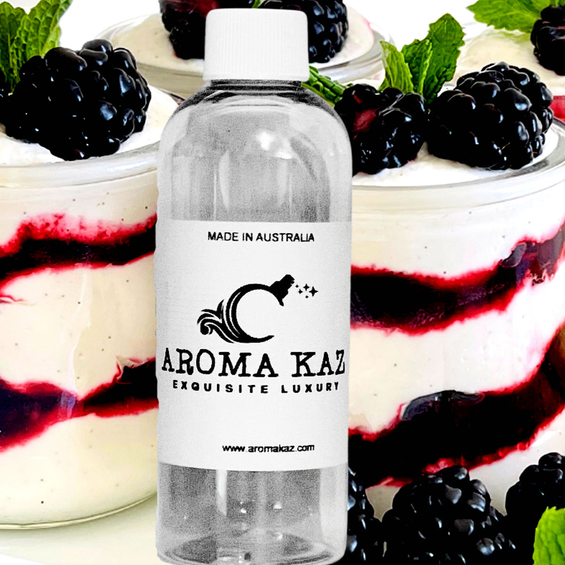 Black Raspberry Vanilla fragrance oil for candle making, soap making and perfume blending – vegan, cruelty-free featuring sweet raspberry and creamy vanilla blend, handmade in Australia.