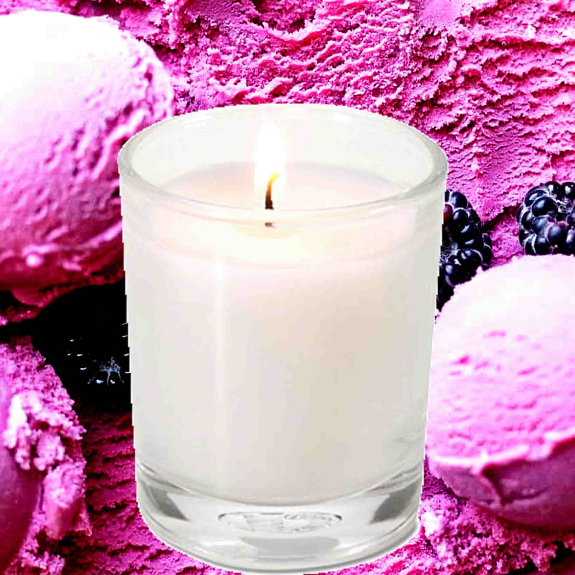 Blackberry Ice Cream Eco Soy Votive Candles – Clean Burn, Plant-Based, Vegan & Pet Safe