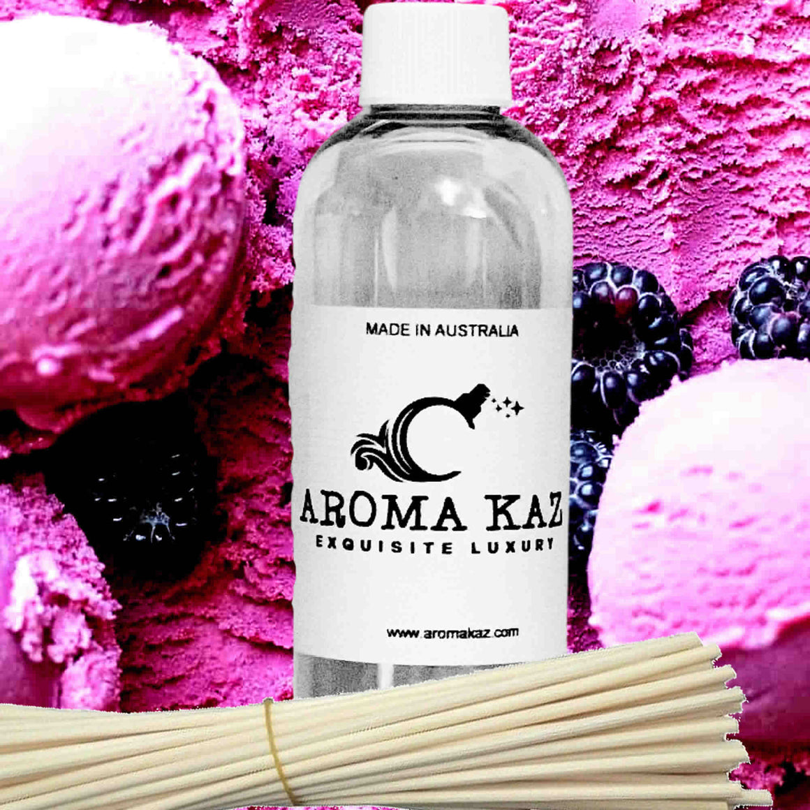 Blackberry Ice Cream Diffuser Fragrance Oil with Reeds – Vegan Cruelty-Free Home Aroma