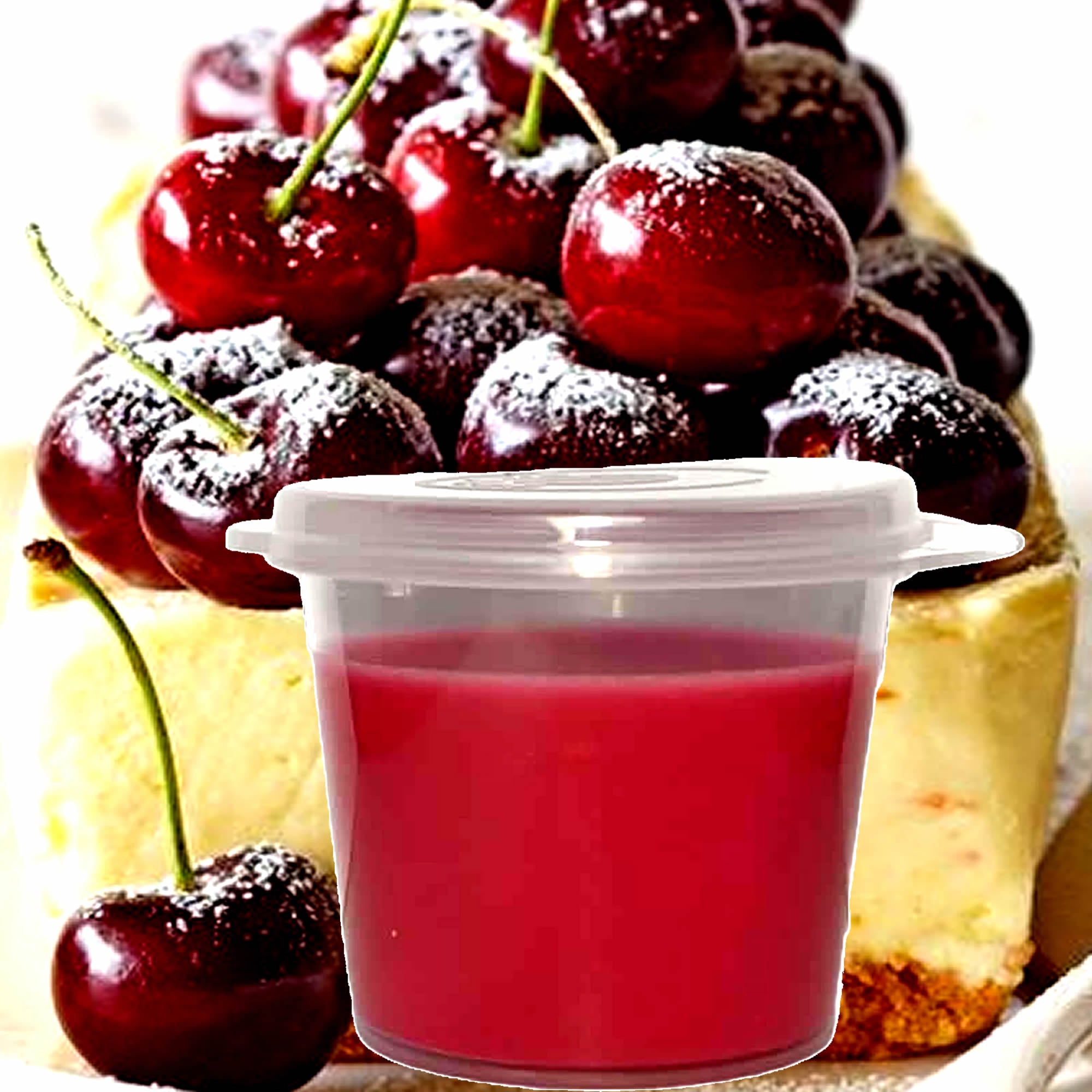 Black Cherry Cheesecake Soy Candle Melt Shot Pots – Plant-Based, Vegan, Cruelty-Free, Hand-Poured