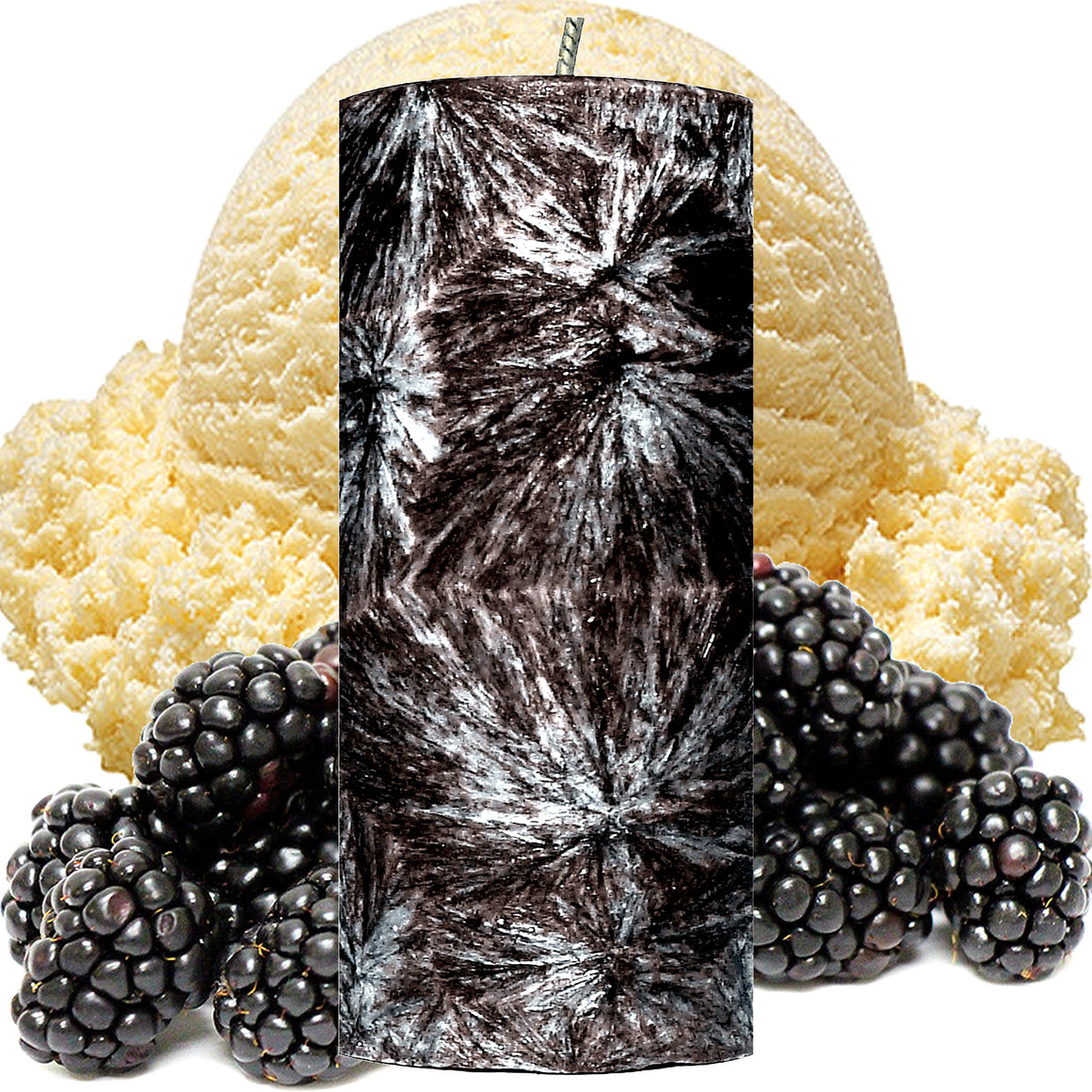 Black Raspberry Vanilla Scented Palm Wax Pillar Candle Hand Poured