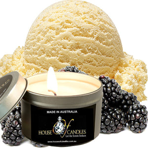 Black Raspberry Vanilla Scented Eco Soy Tin Candles