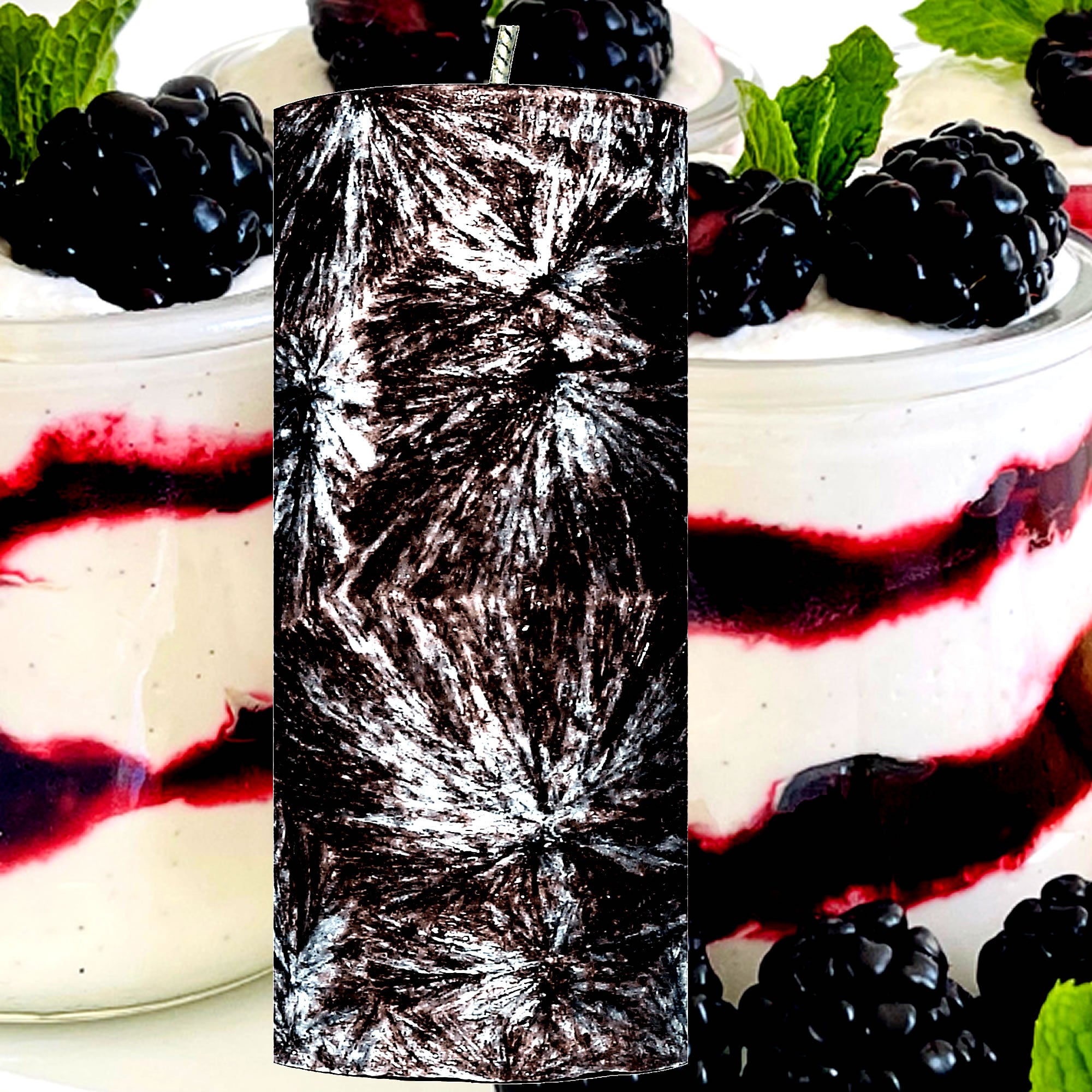 Black Raspberry Vanilla Pillar Candle – Plant-Based, Eco-Friendly, Vegan, Cruelty Free