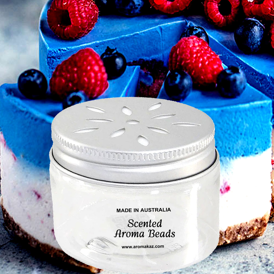Blue Raspberry Cheesecake Air Freshener Aroma Beads - Room, Car, Pantry, Pet Areas, Linen