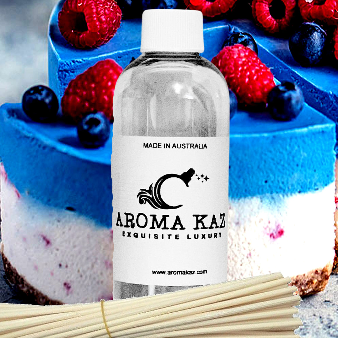 Blue Raspberry Cheesecake Diffuser Fragrance Oil with Reeds – Vegan Cruelty-Free Home Aroma