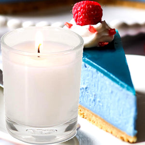 Blue Raspberry Cheesecake Scented Eco Soy Votive Candles Hand Poured