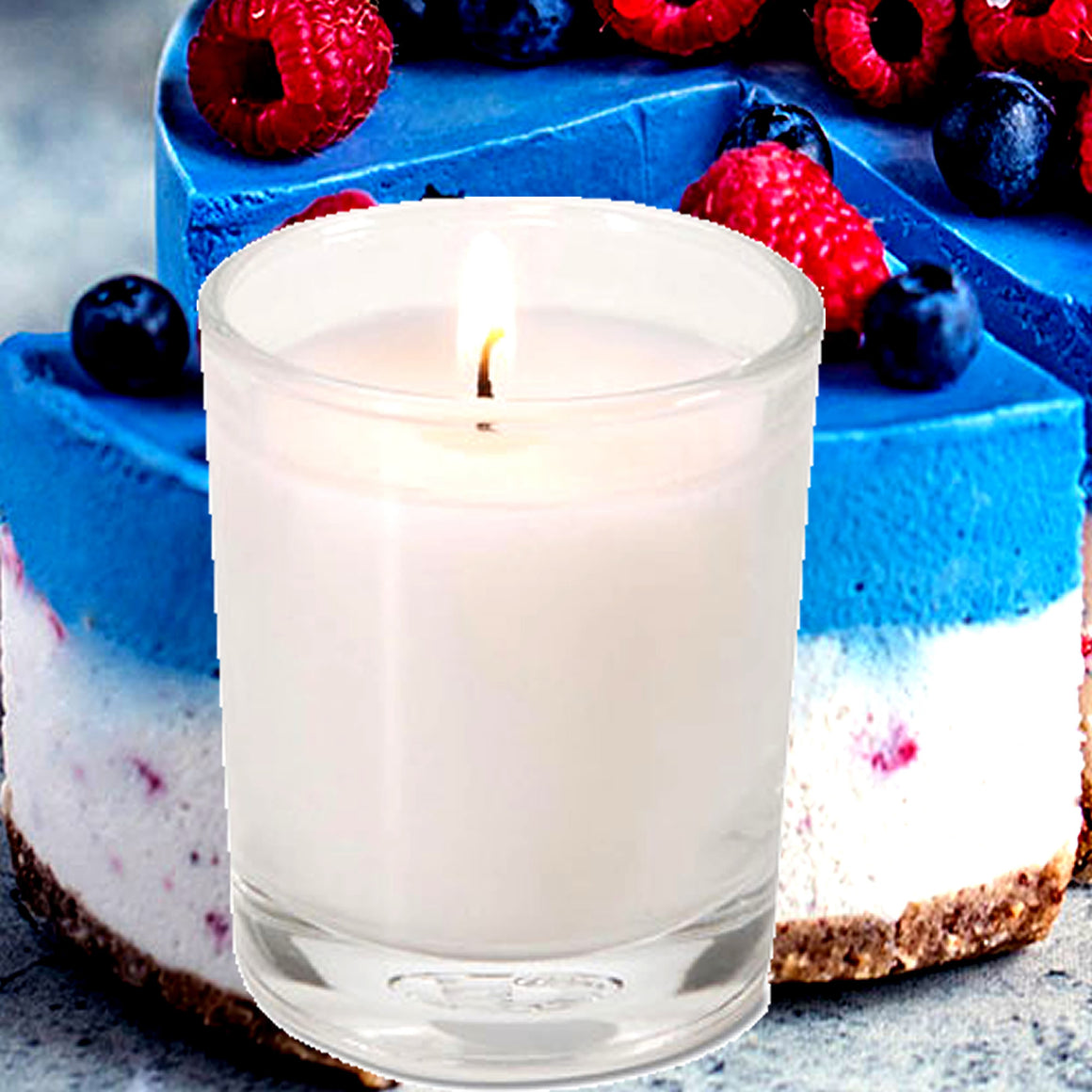 Blue Raspberry Cheesecake Eco Soy Votive Candles – Clean Burn, Plant-Based, Vegan & Pet Safe