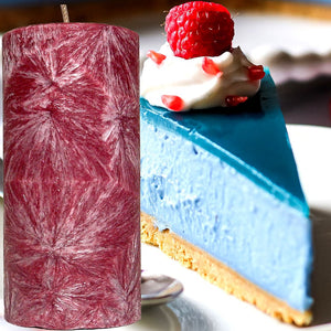 Blue Raspberry Cheesecake Scented Palm Wax Pillar Candle