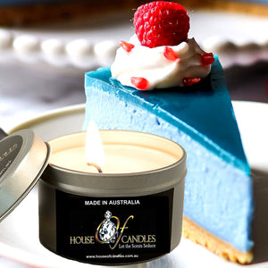 Blue Raspberry Cheesecake Scented Eco Soy Tin Candles