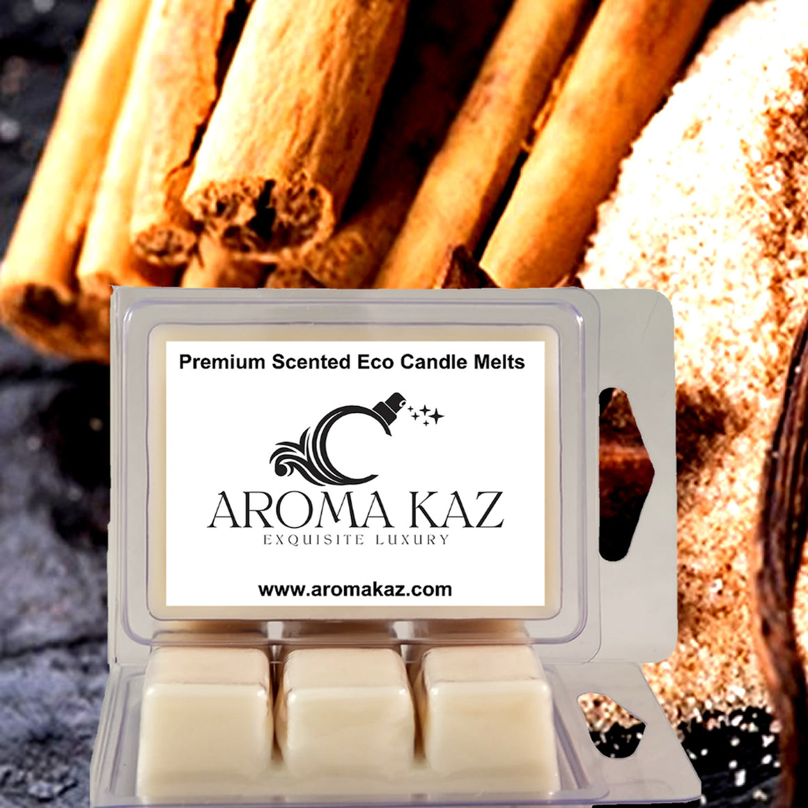 Brown Sugar Cinnamon Spice eco soy wax melts – vegan, cruelty-free featuring warm cinnamon and brown sugar blend, handmade in Australia.