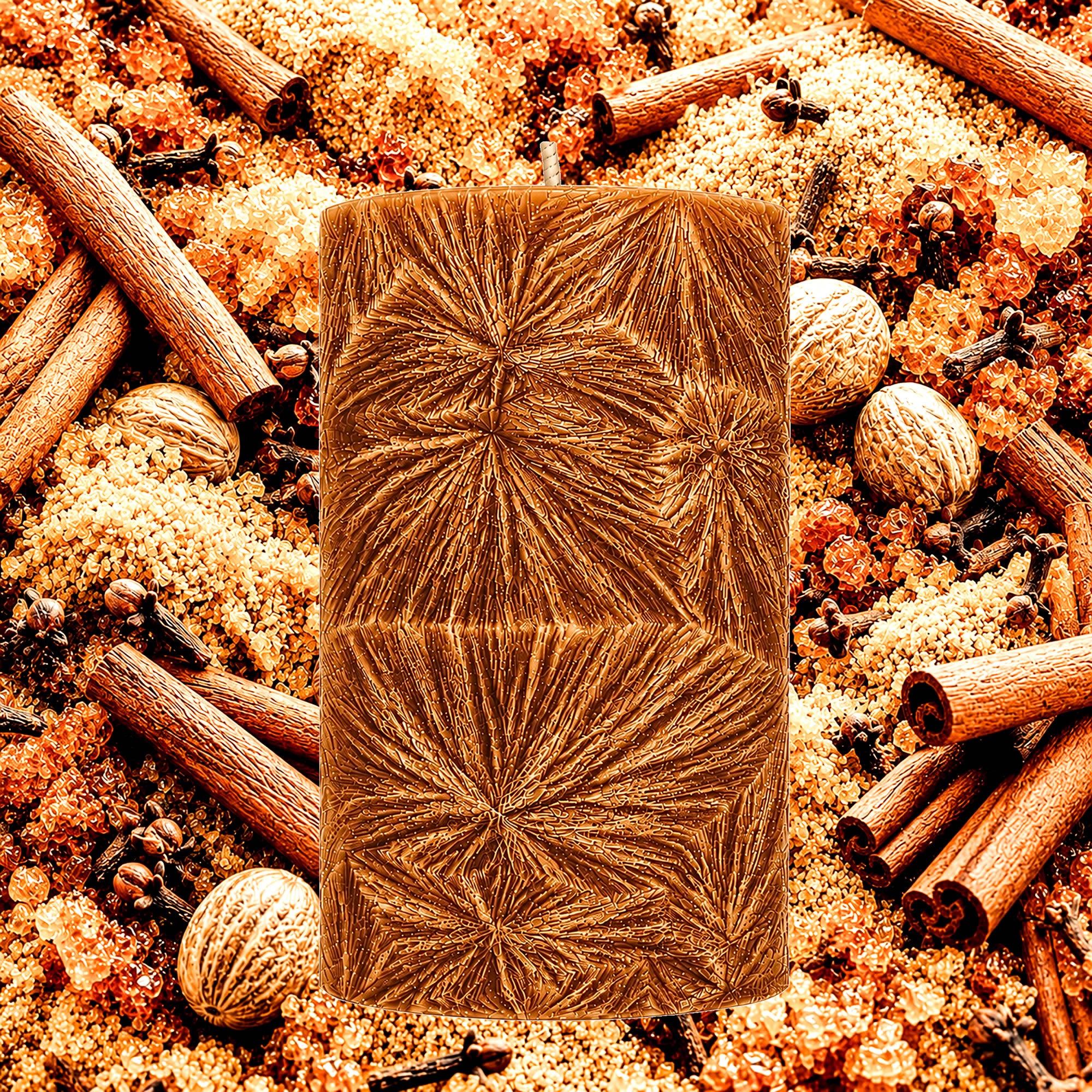 Brown Sugar Cinnamon Spice Pillar Candle
