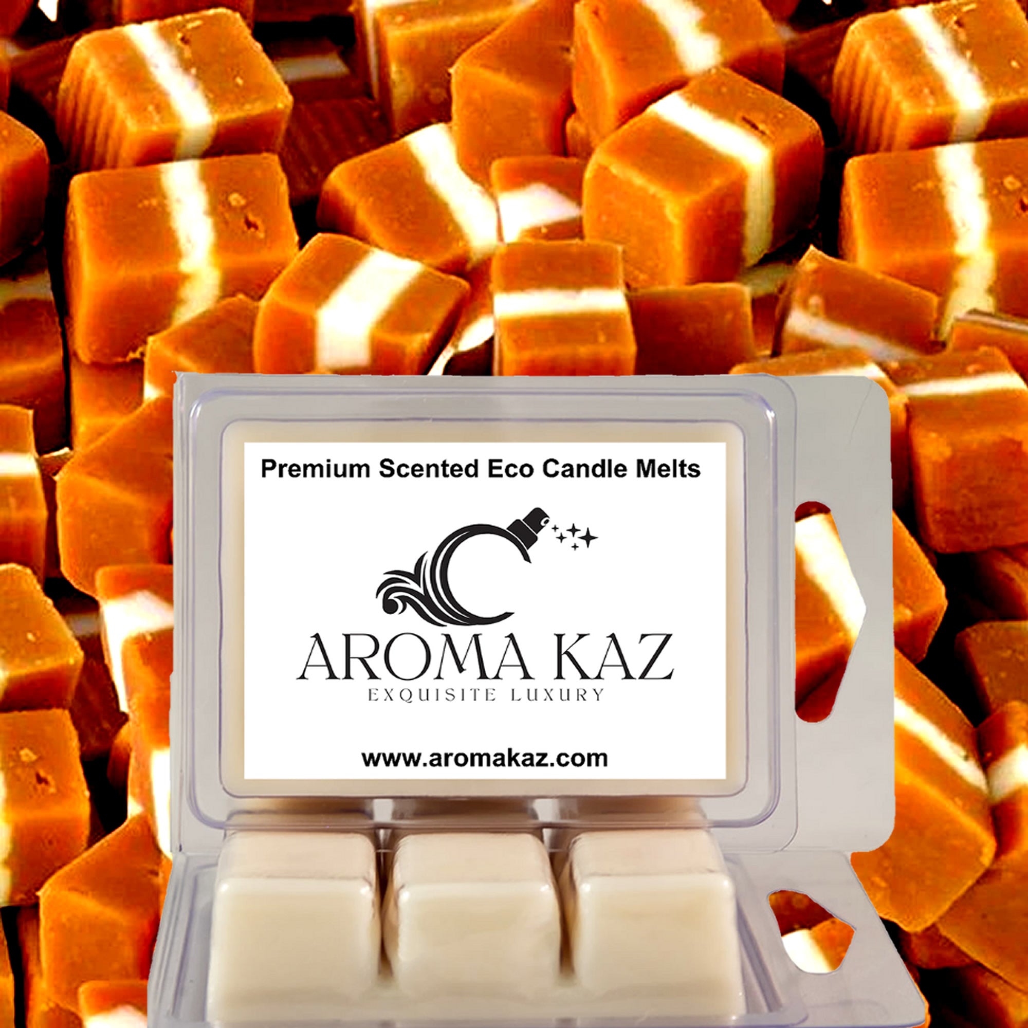 Brown Sugar Vanilla Caramel eco soy wax melts – vegan, cruelty-free featuring rich caramel, brown sugar and vanilla dessert aroma, handmade in Australia.