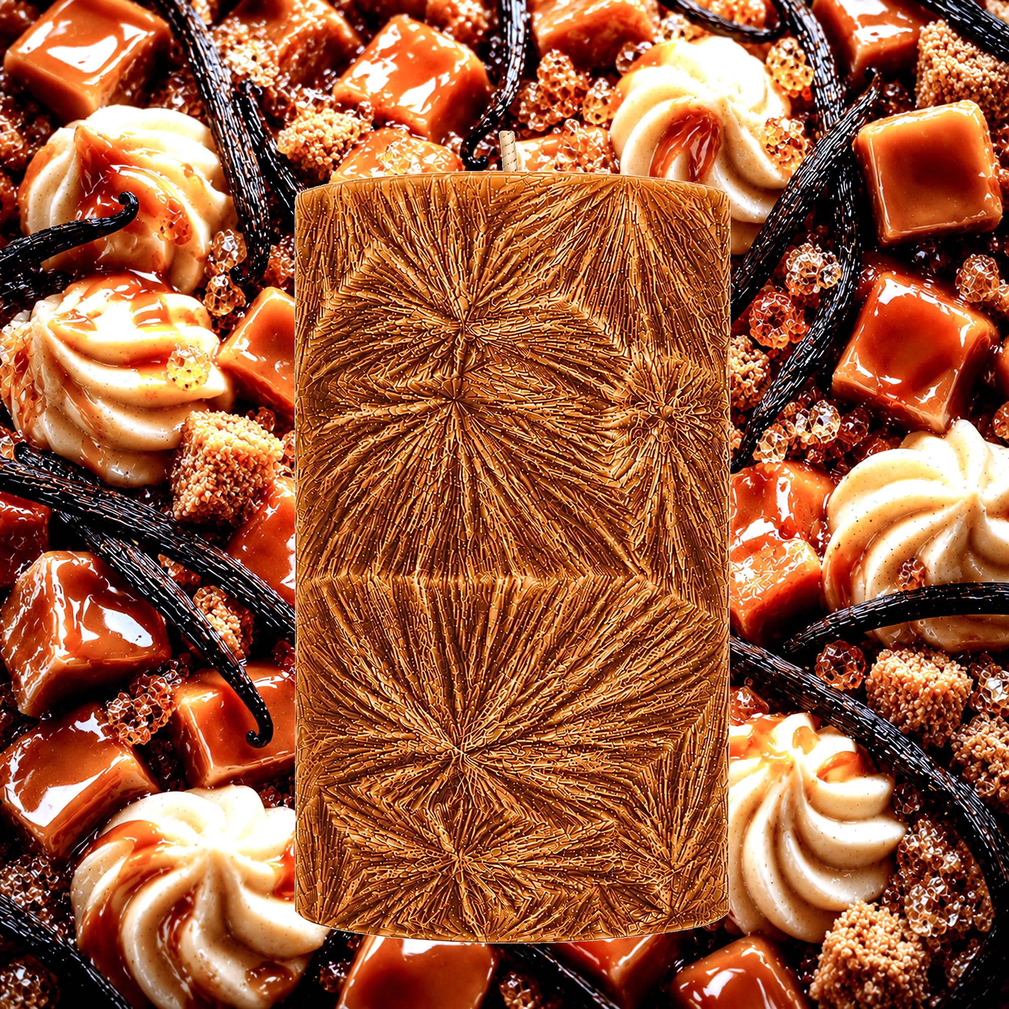 Brown Sugar Vanilla Caramel Pillar Candle