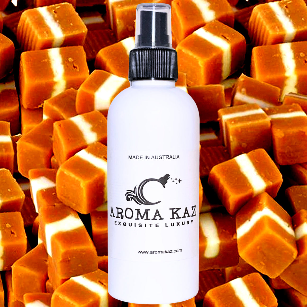 Brown Sugar Vanilla Caramel Body Spray Mist – vegan, cruelty-free body spray featuring rich caramel, brown sugar and vanilla dessert aroma, handmade in Australia.
