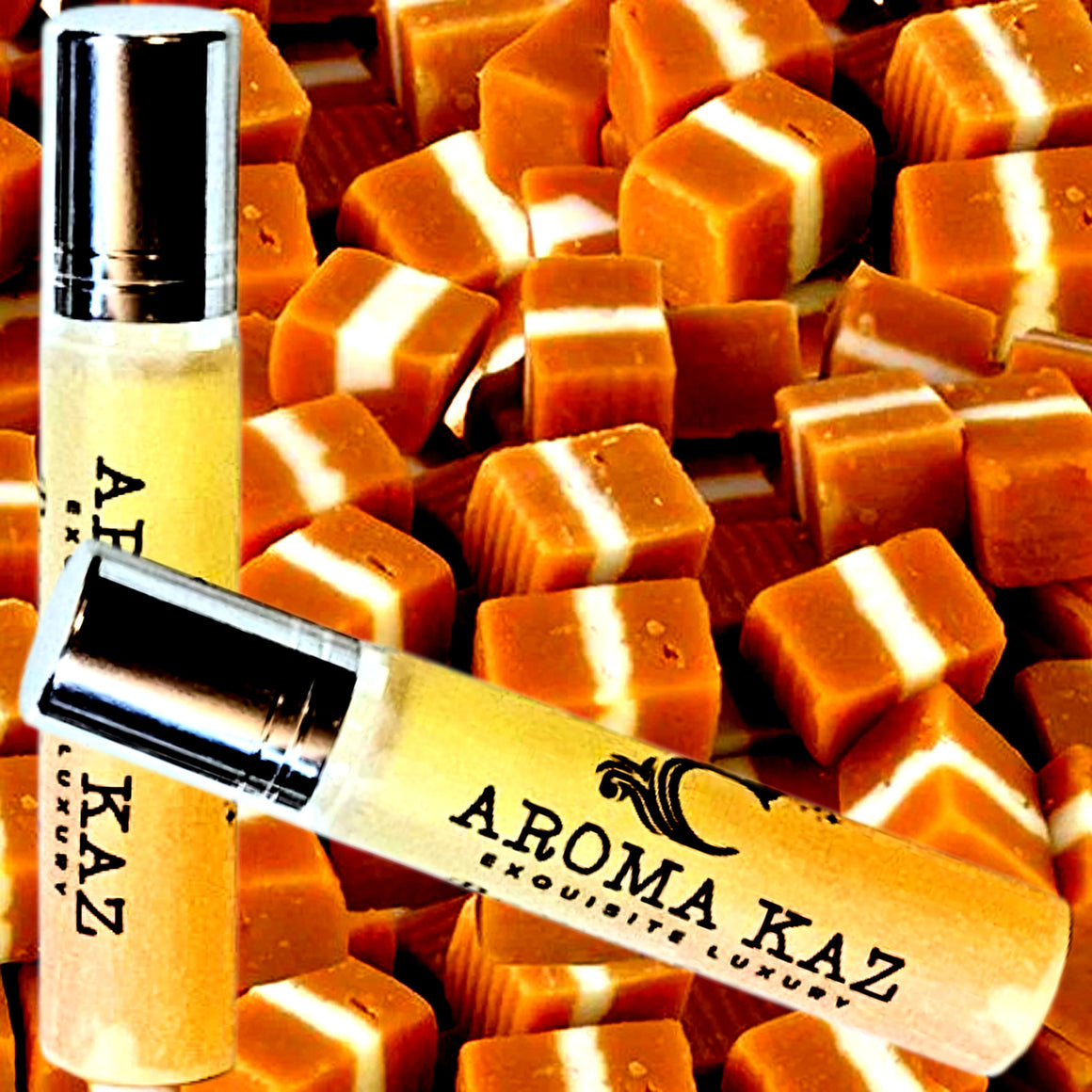 Brown Sugar Vanilla Caramel Fragrance Roll On – vegan, cruelty-free perfume roll on featuring rich caramel, brown sugar and vanilla dessert aroma, handmade in Australia.