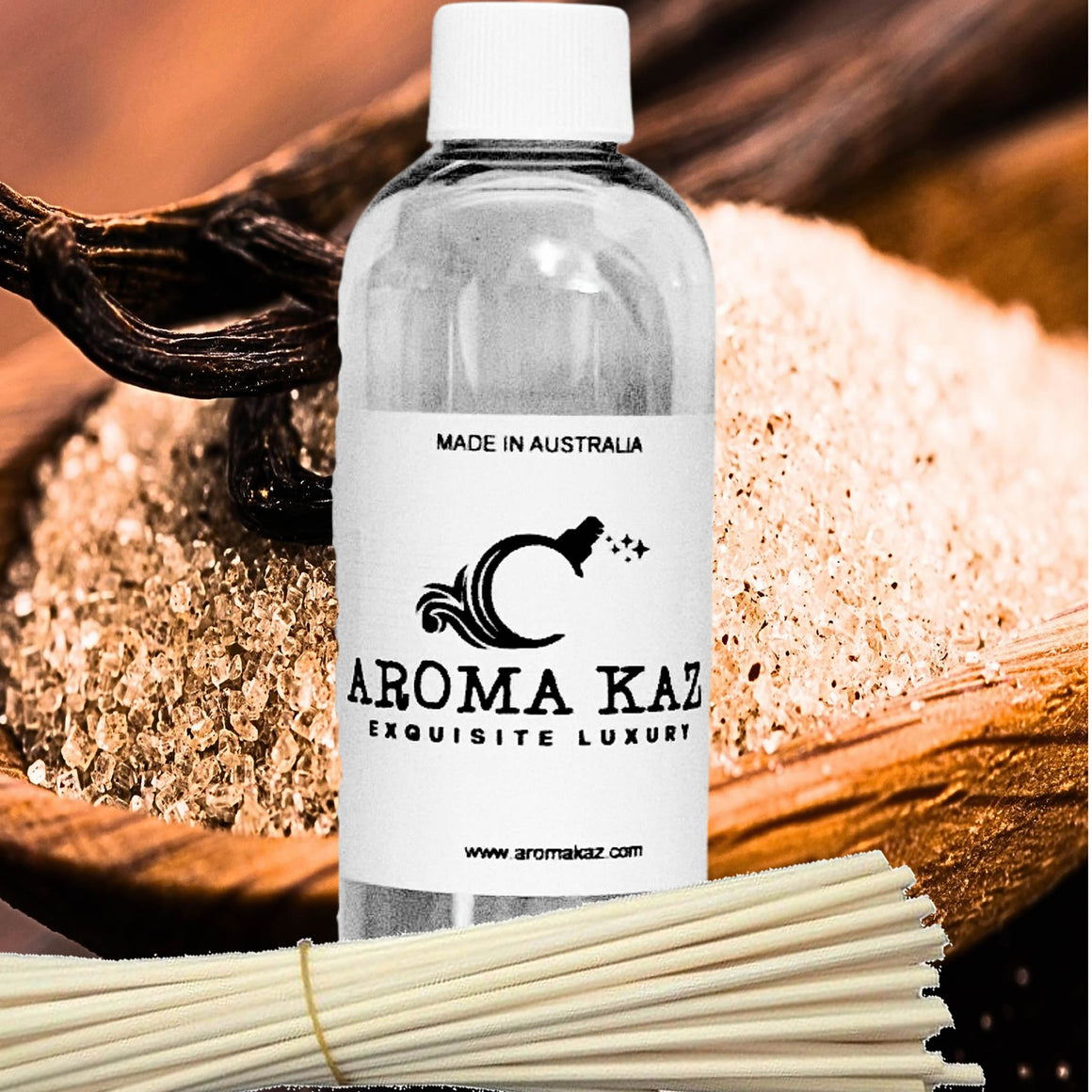 Brown Sugar Vanilla Diffuser Fragrance Oil with Reeds – Vegan Cruelty-Free Home Aroma