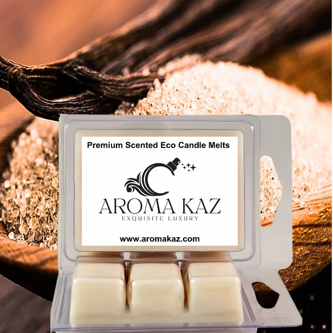 Brown Sugar Vanilla eco soy wax melts – vegan, cruelty-free featuring sweet brown sugar and creamy vanilla aroma, handmade in Australia.