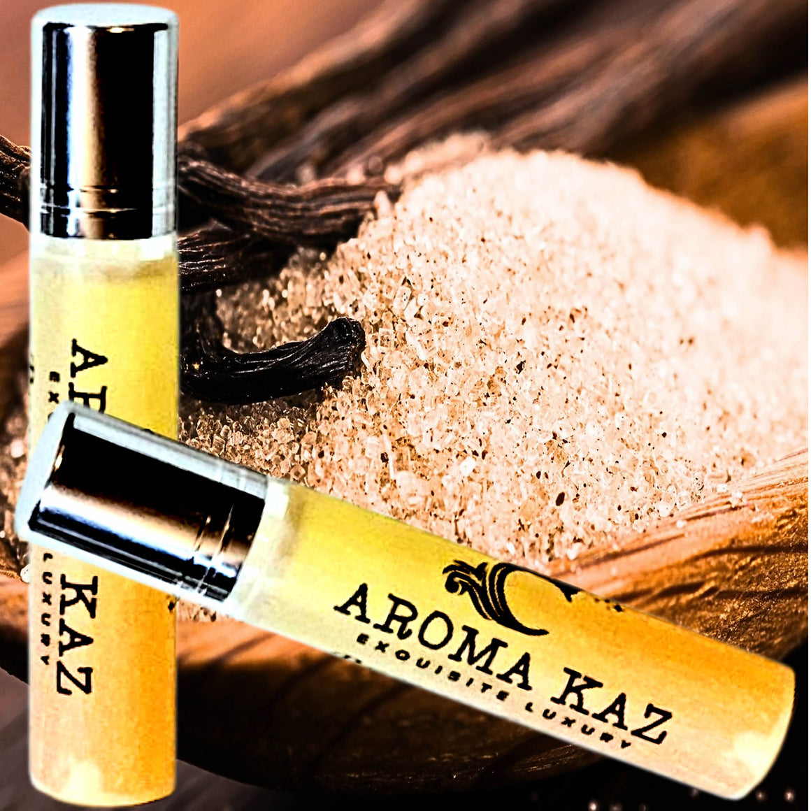 Brown Sugar Vanilla Fragrance Roll On – vegan, cruelty-free perfume roll on featuring sweet brown sugar and creamy vanilla aroma, handmade in Australia.
