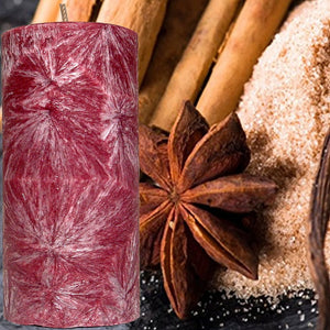 Brown Sugar Cinnamon Spice Scented Palm Wax Pillar Candle