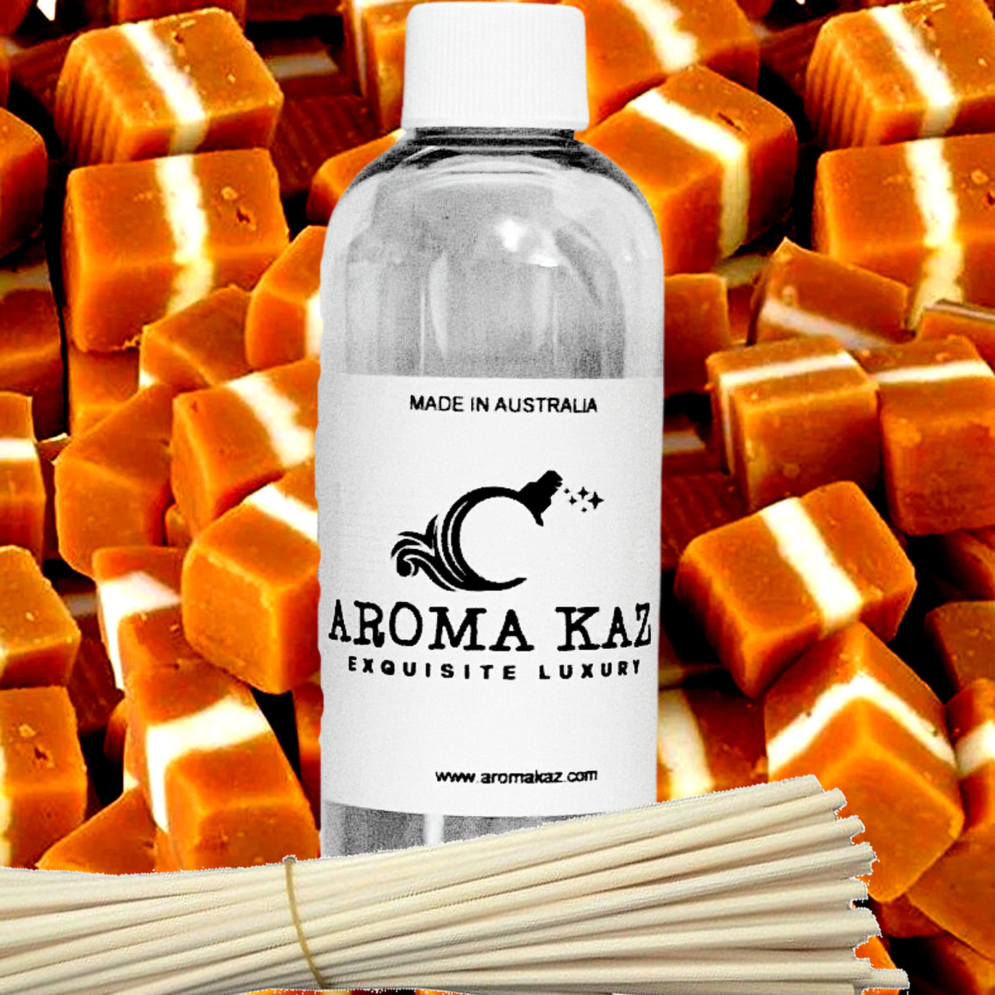 Brown Sugar Vanilla Caramel Diffuser Fragrance Oil with Reeds – Vegan Cruelty-Free Home Aroma