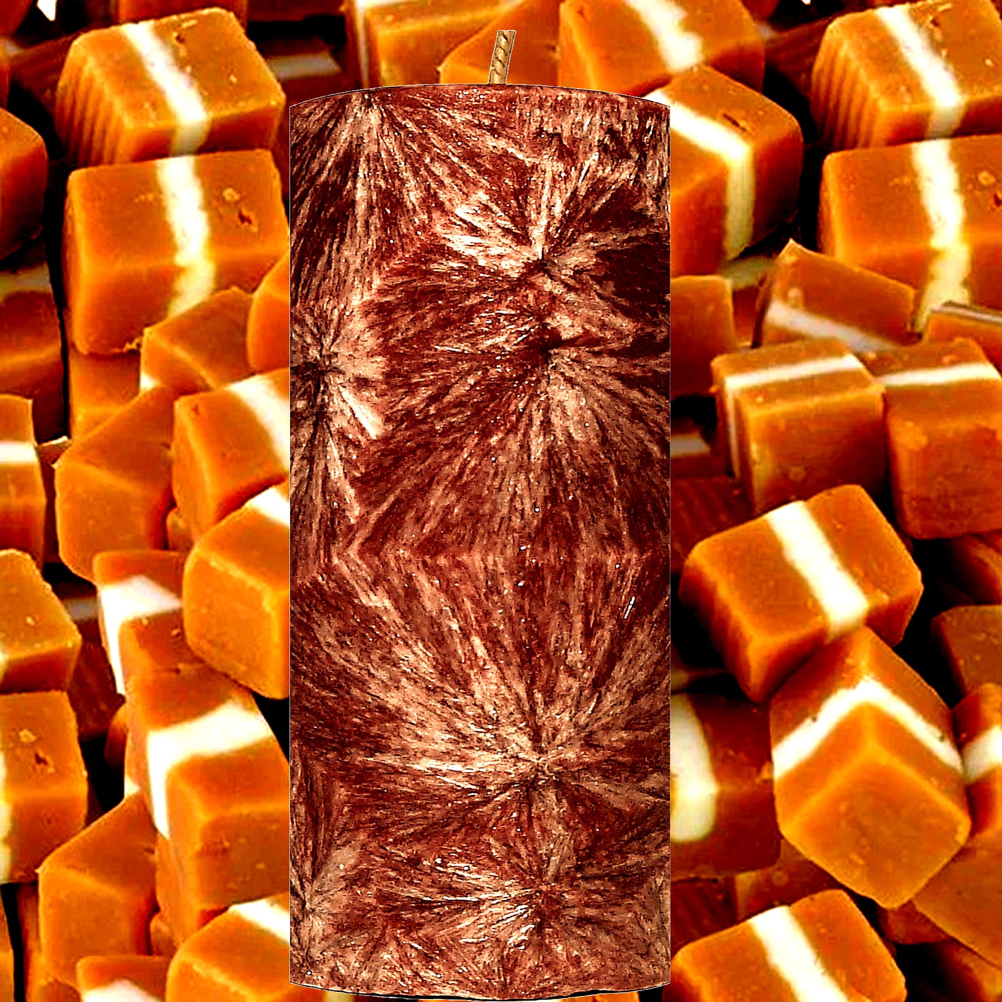 Brown Sugar Vanilla Caramel Pillar Candle – Plant-Based, Eco-Friendly, Vegan, Cruelty Free