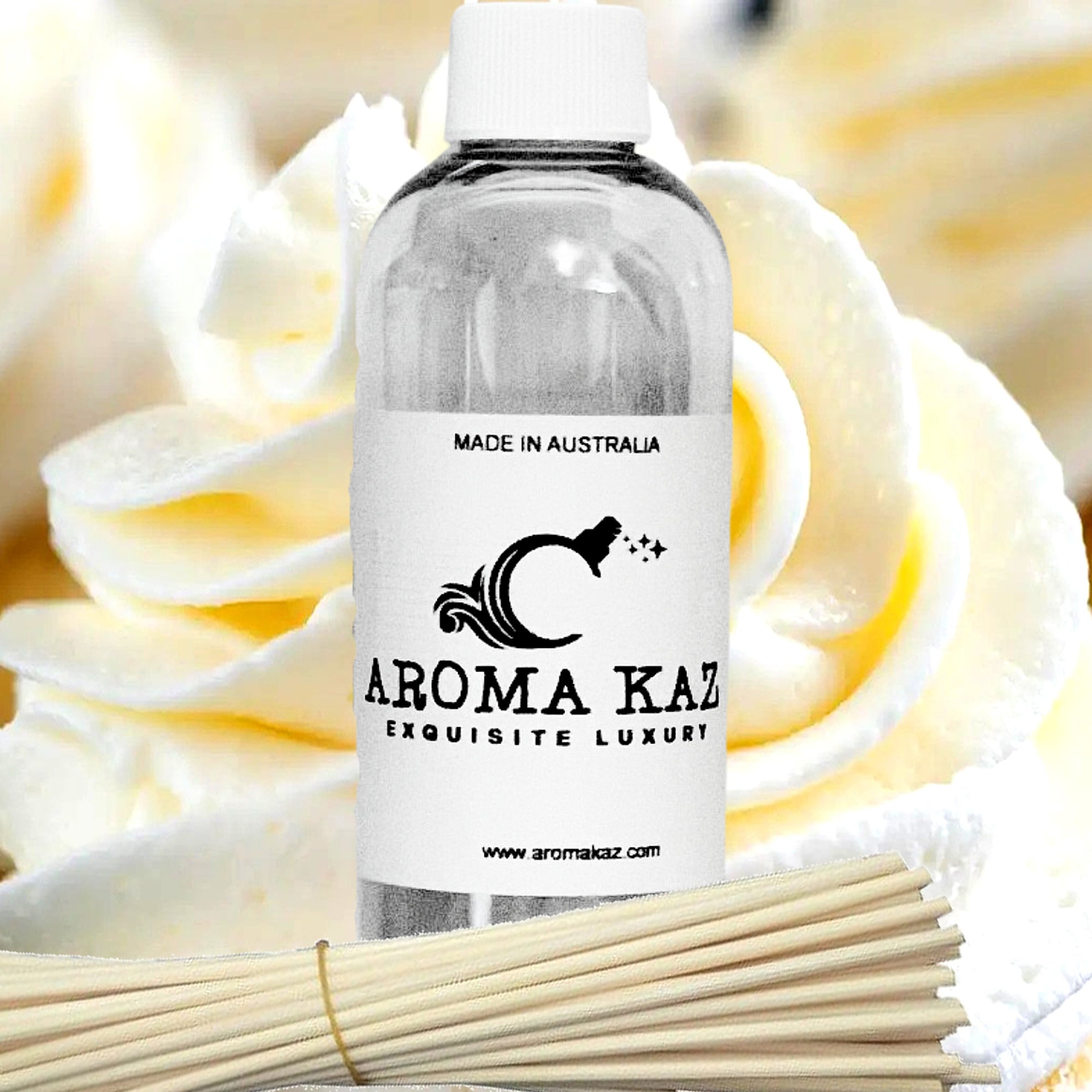 Buttercream Vanilla Diffuser Fragrance Oil with Reeds – Vegan Cruelty-Free Home Aroma