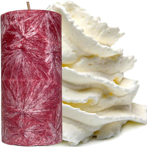 Buttercream Vanilla Scented Palm Wax Pillar Candle