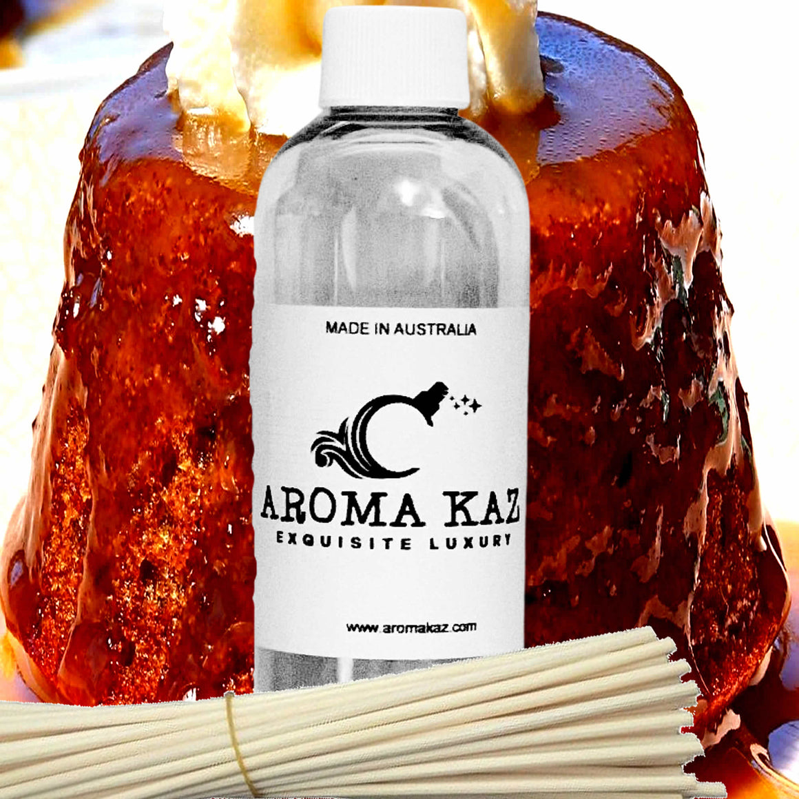 Butterscotch Pudding Diffuser Fragrance Oil with Reeds – Vegan Cruelty-Free Home Aroma