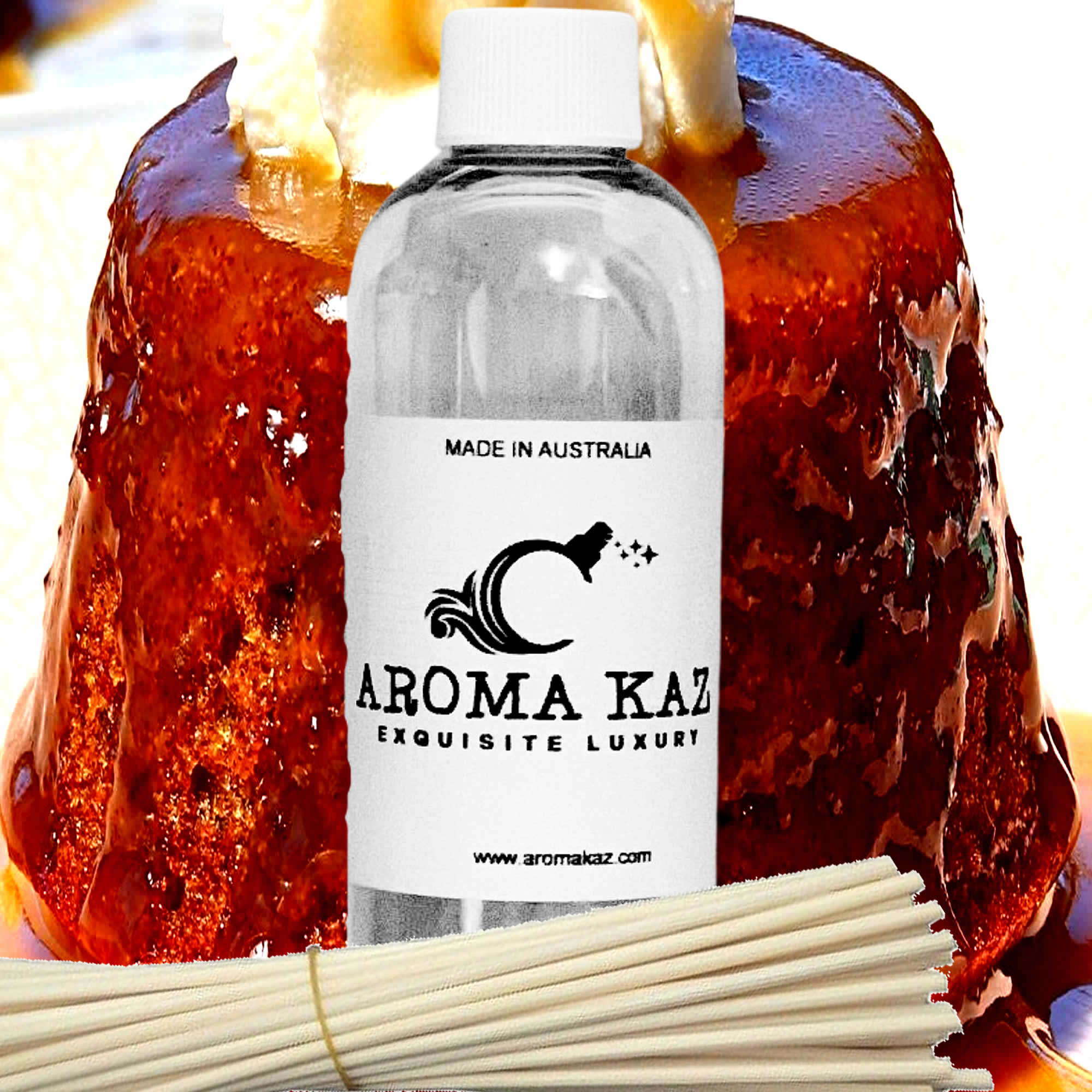 Butterscotch Pudding Diffuser Fragrance Oil with Reeds – Vegan Cruelty-Free Home Aroma