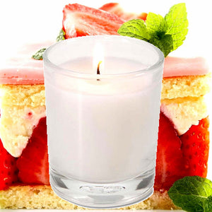 Strawberry Shortcake Eco Soy Votive Candles – Vegan, Cruelty-Free, Hand Poured and Made in Australia -  15+ Hour Fragrance Burn – Use in Votive Holders Only – Choose Colour & Pack Size