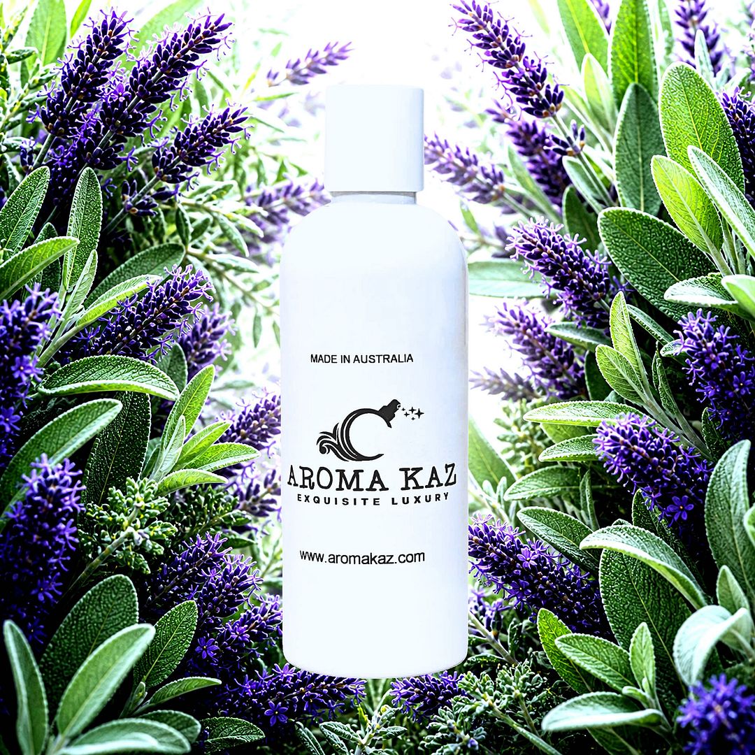 Lavender & Wild Sage Body Wash Shower Gel – vegan, cruelty-free featuring floral fresh lavender and herbal sage, handmade in Australia.