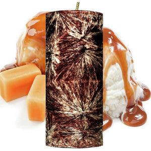 Vanilla Caramel Scented Palm Wax Pillar Candle Hand Poured