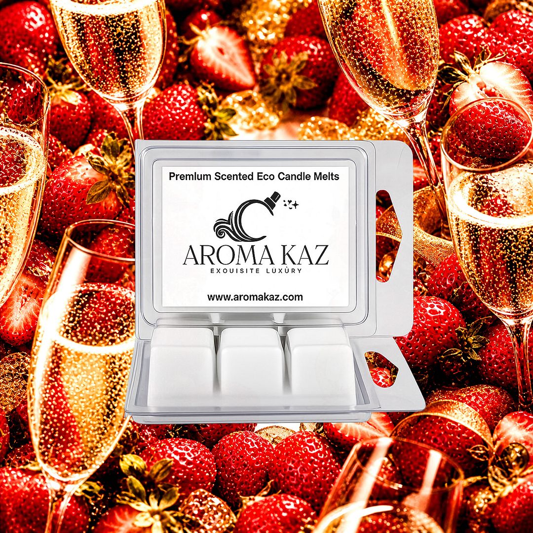 Strawberry Champagne eco soy wax melts – vegan, cruelty-free featuring sparkling champagne and sweet strawberries, handmade in Australia.