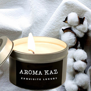 Clean Cotton Scented Eco Soy Tin Candles Hand Poured
