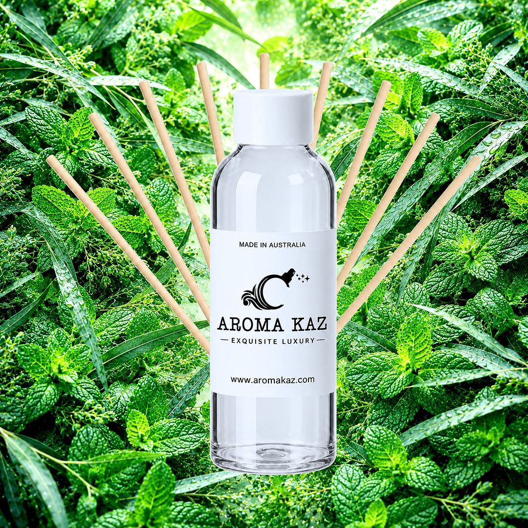 Eucalyptus & Spearmint Diffuser Fragrance Oil Refill – vegan, cruelty-free featuring refreshing spearmint and eucalyptus notes, handmade in Australia.