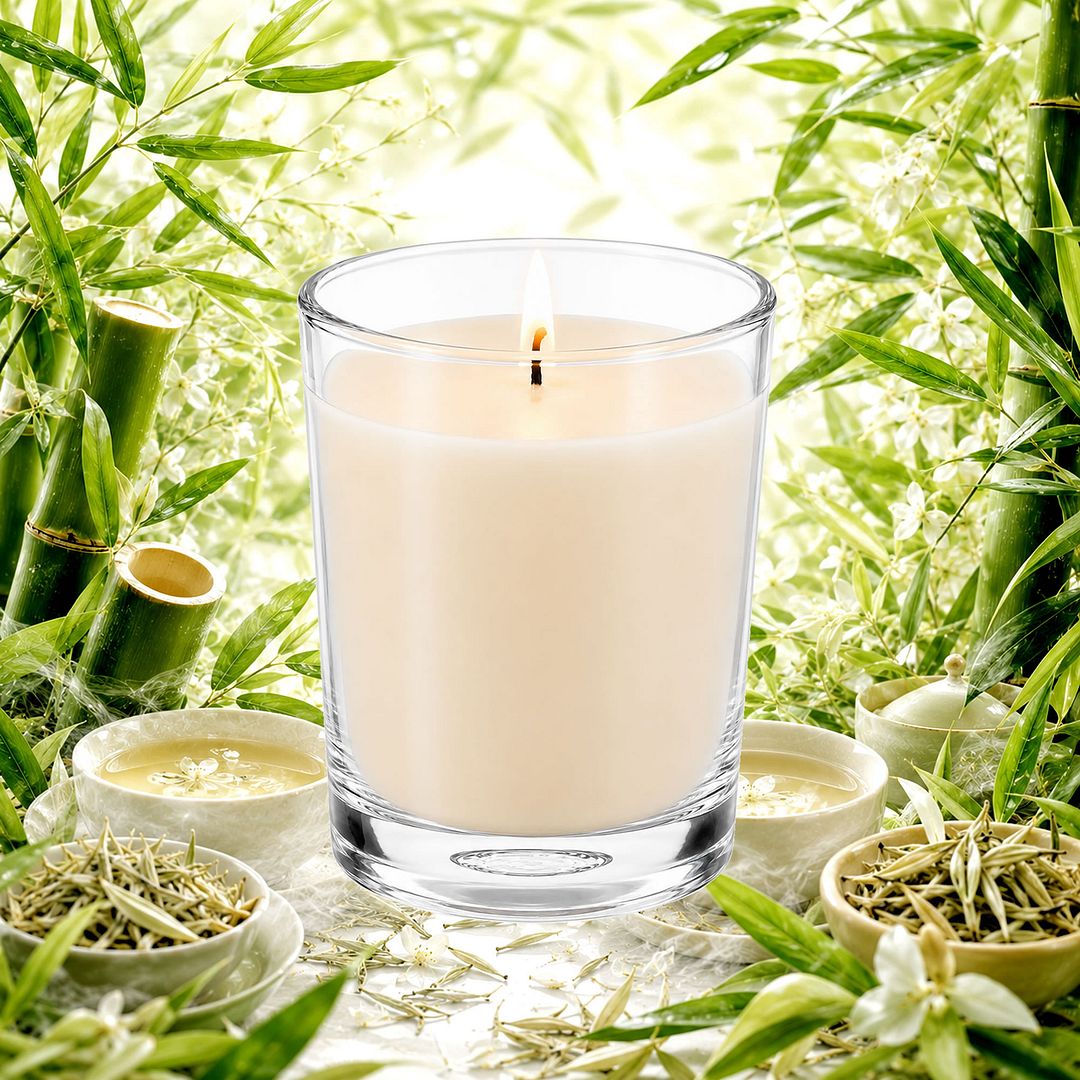 Bamboo & White Tea Scented Votive Candles eco soy plant based – vegan, cruelty-free featuring featuring clean bamboo and soft white tea fragrance, handmade in Australia.