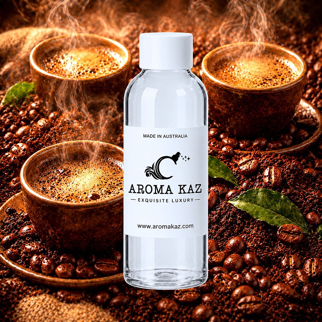 Fresh Coffee fragrance oil for candle making, soap making and perfume blending – vegan, cruelty-free featuring bold roasted coffee aroma, handmade in Australia.