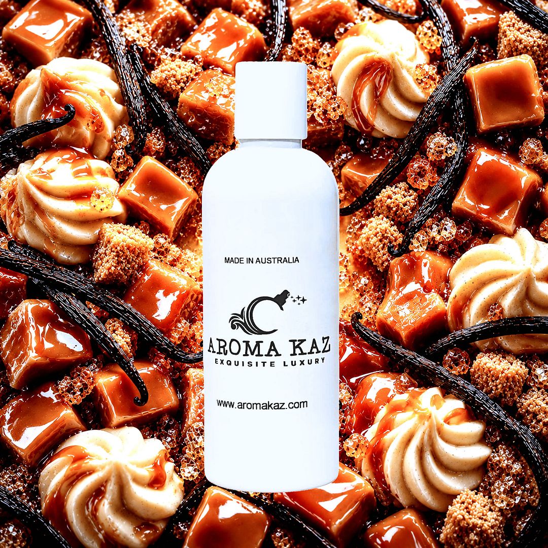 Brown Sugar Vanilla Caramel Body Wash Shower Gel – vegan, cruelty-free featuring rich caramel, brown sugar and vanilla dessert aroma, handmade in Australia.